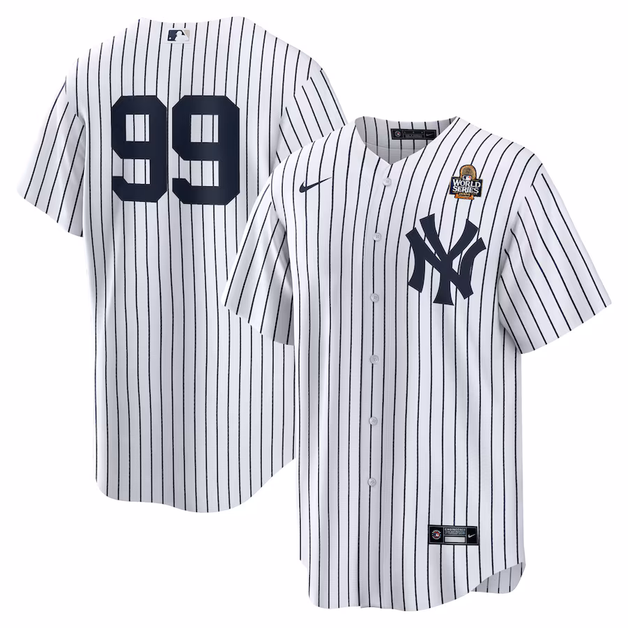 Men's New York Yankees Aaron Judge Nike White 2024 World Series Home Replica Player Jersey