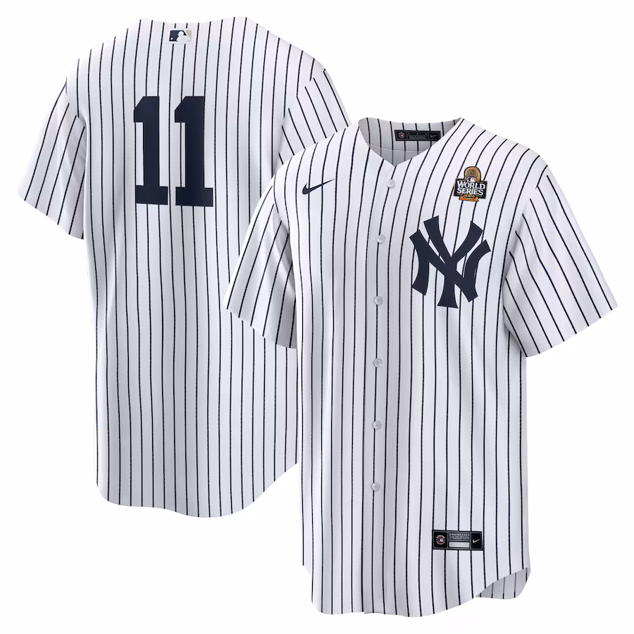 Men's New York Yankees Anthony Volpe Nike White 2024 World Series Home Replica Player Jersey