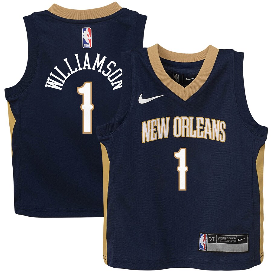 Toddler New Orleans Pelicans Zion Williamson Nike Navy Replica Jersey - Icon Edition