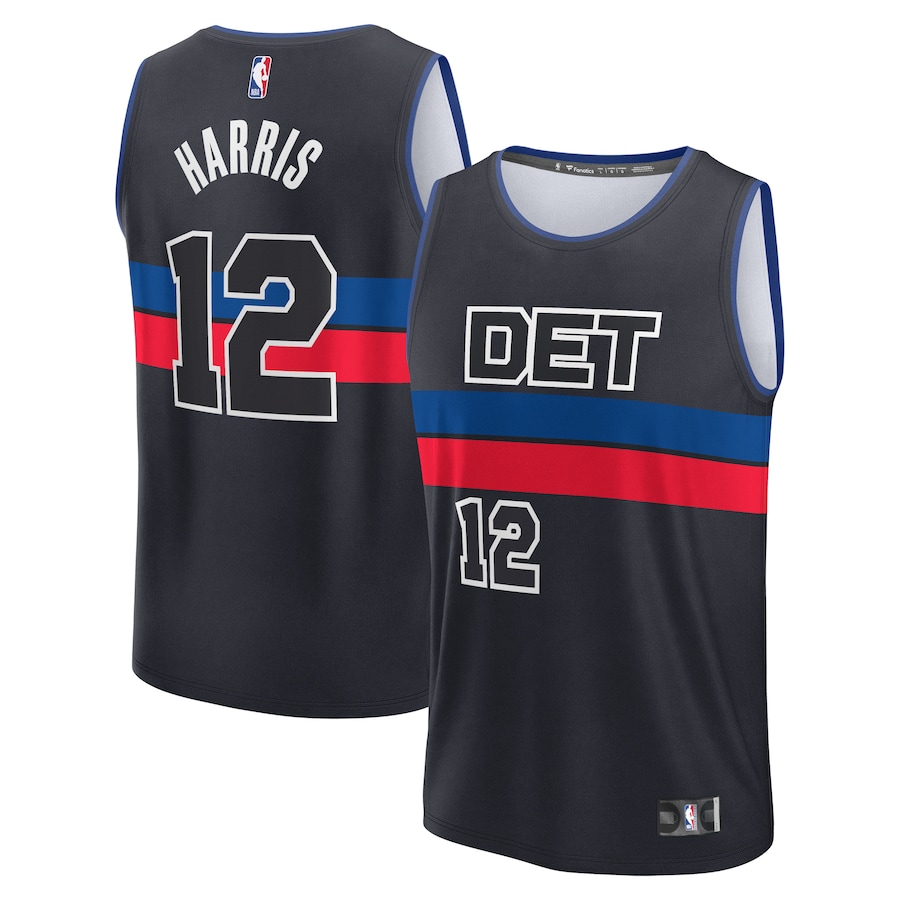 Men's Detroit Pistons Tobias Harris Fanatics Black Fast Break Player Jersey - Statement Edition