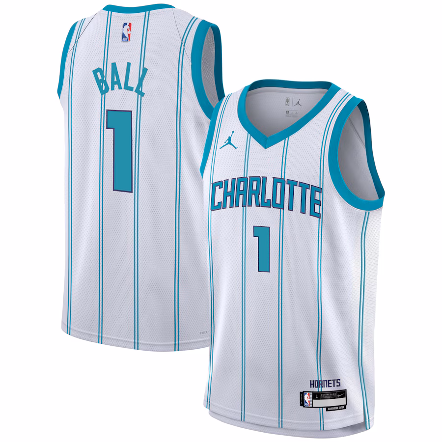 Youth Charlotte Hornets LaMelo Ball Nike White Swingman Jersey - Association Edition