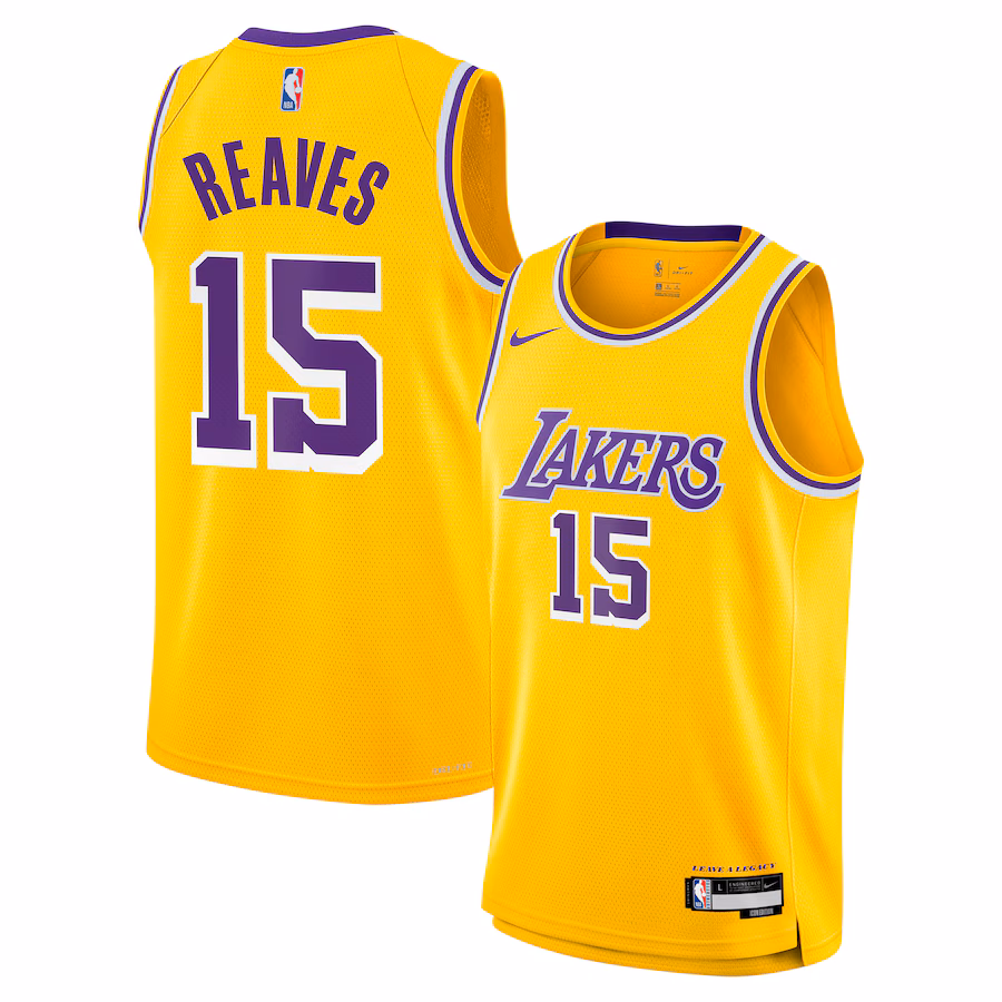 Youth Los Angeles Lakers Austin Reaves Nike Gold Swingman Jersey - Icon Edition