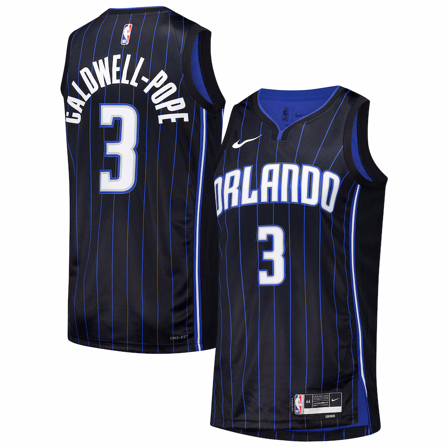 Unisex Orlando Magic Kentavious Caldwell-Pope Nike Black 2024 Offseason Addition Nike Swingman Jersey