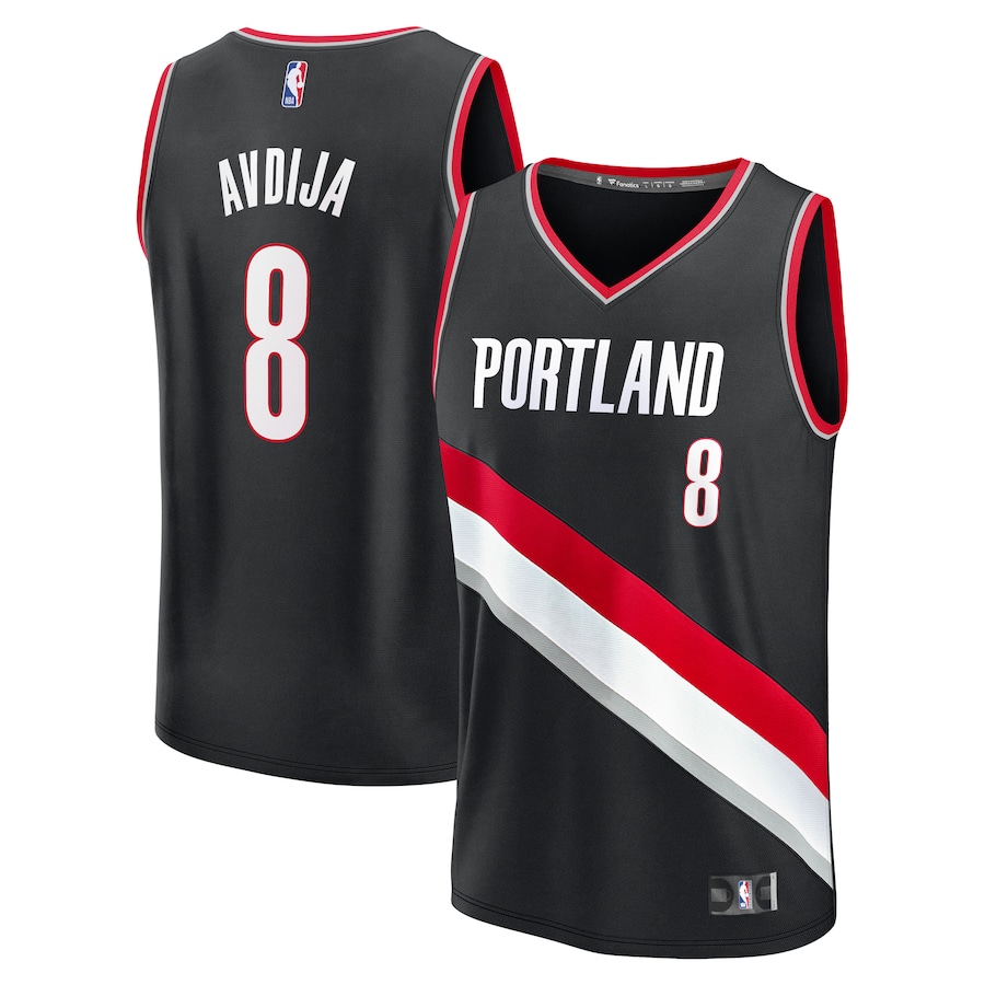 Men's Portland Trail Blazers Deni Avdija Fanatics Black Fast Break Replica Player Jersey - Icon Edition