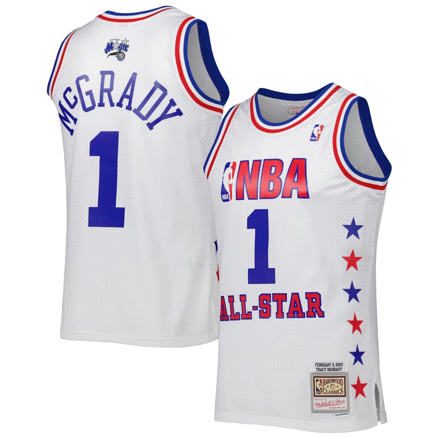 Men's Eastern Conference Tracy McGrady Mitchell & Ness White 2003 All Star Game Swingman Jersey