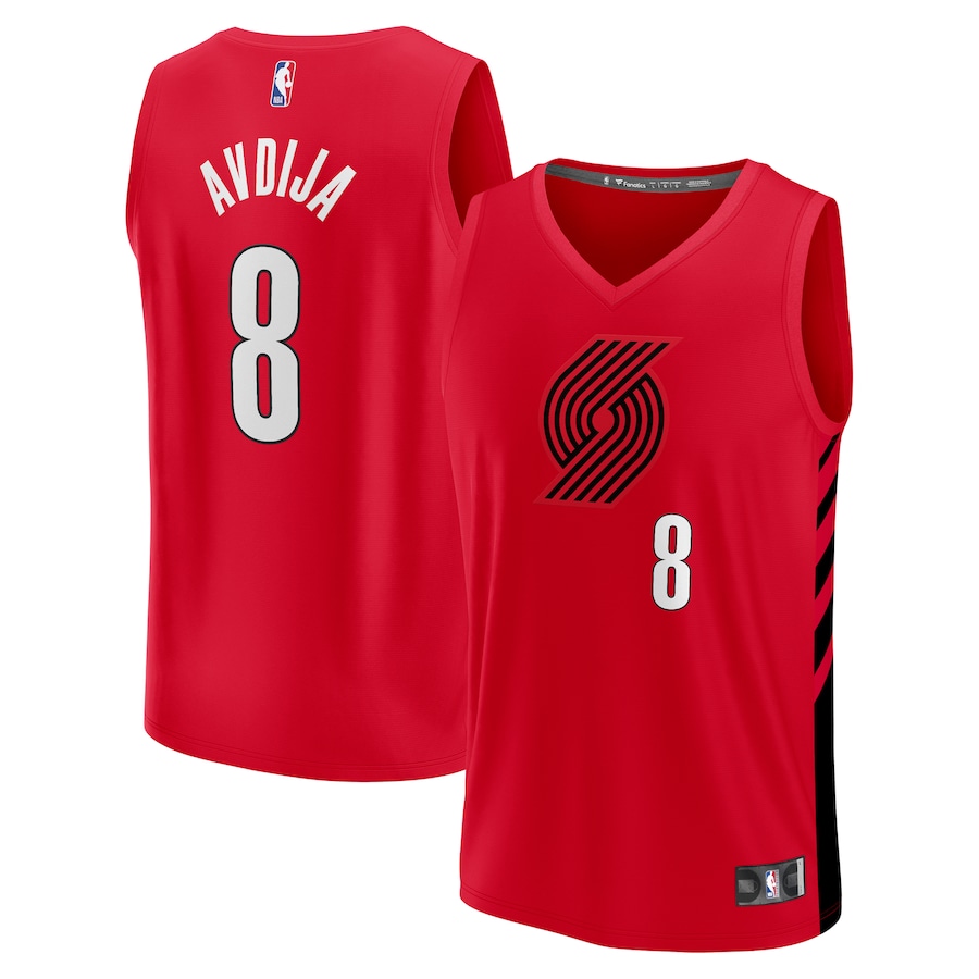 Men's Portland Trail Blazers Deni Avdija Fanatics Red Fast Break Player Jersey - Statement Edition