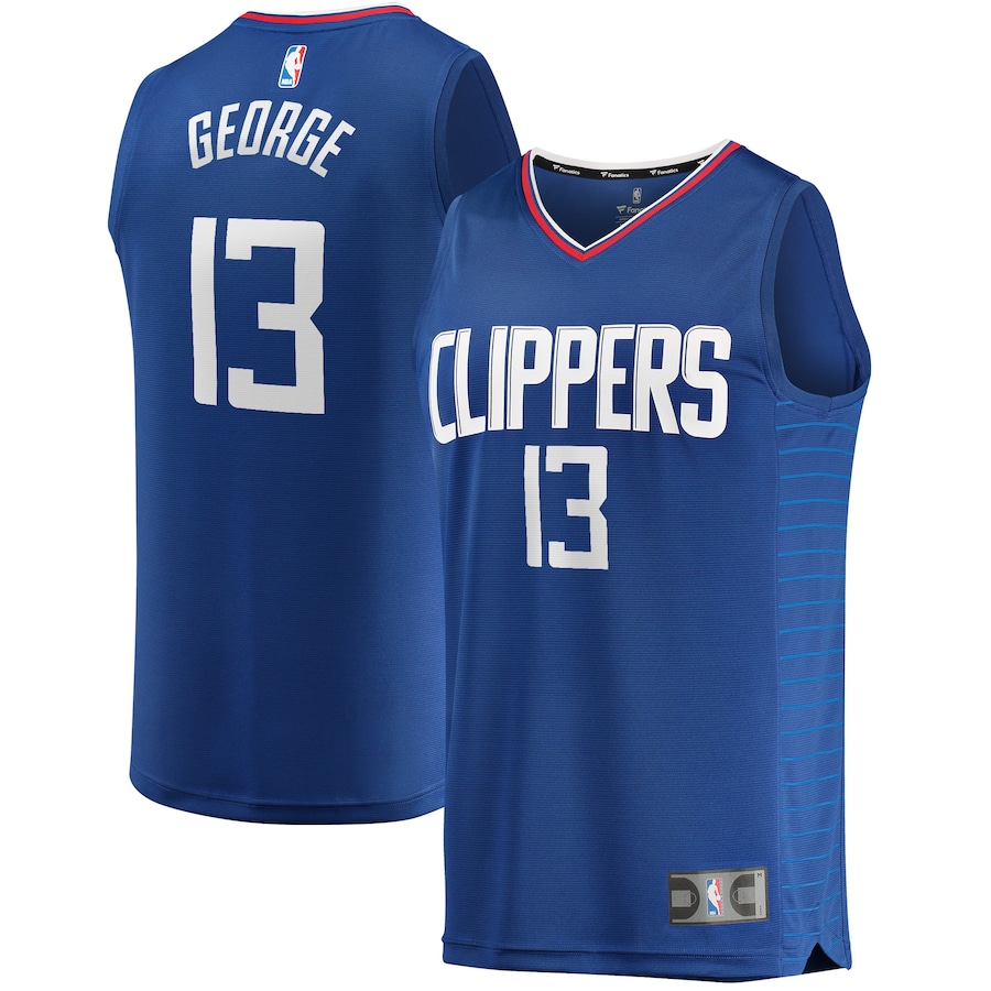 Men's LA Clippers Paul George Fanatics Blue 2019/20 Fast Break Replica Jersey - Icon Edition