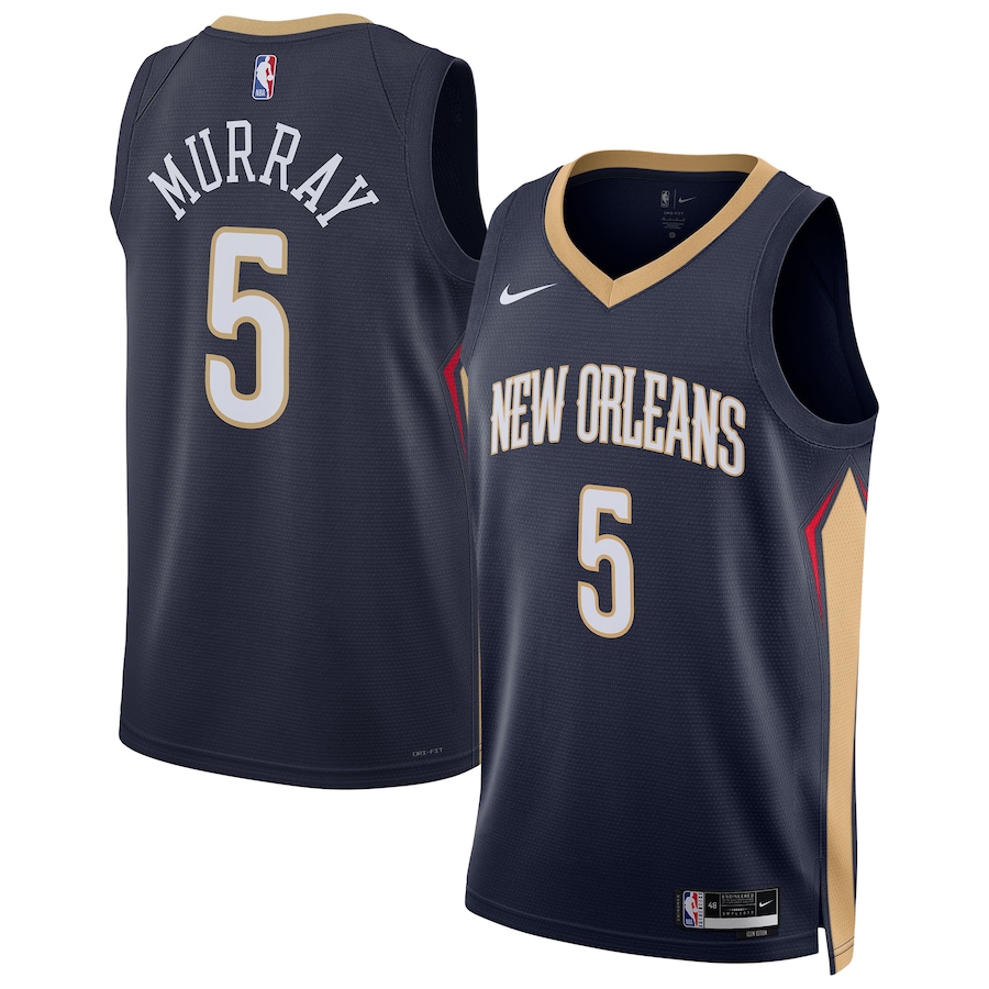 Unisex New Orleans Pelicans Dejounte Murray Nike Navy 2024 Offseason Addition Nike Swingman Jersey