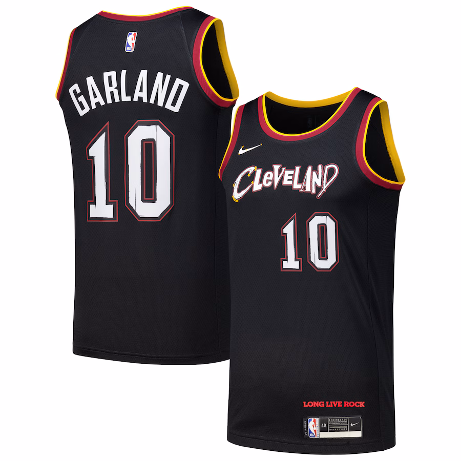 Men's Cleveland Cavaliers Darius Garland Nike Black Swingman Player Jersey - City Edition