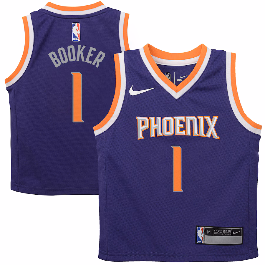 Preschool Phoenix Suns Devin Booker Nike Purple Replica Jersey - Icon Edition