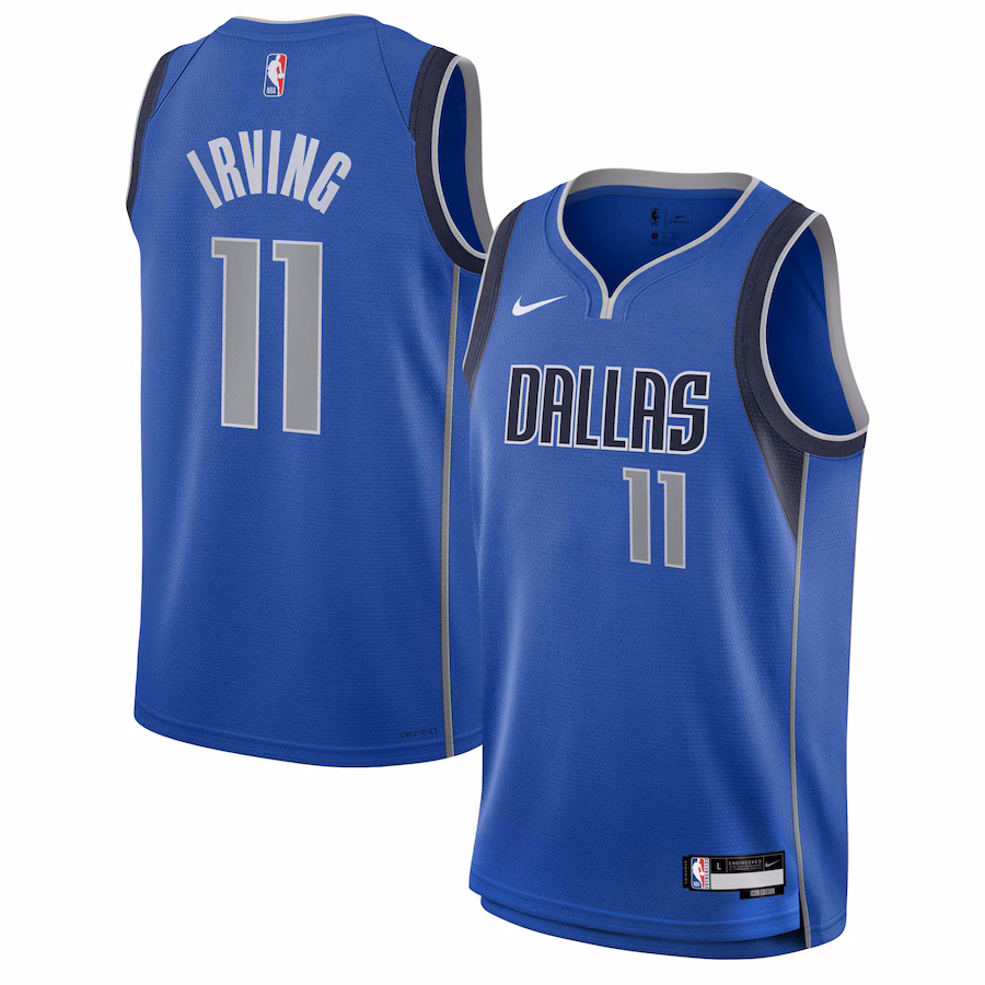 Youth Dallas Mavericks Kyrie Irving Nike Blue Swingman Jersey - Icon Edition