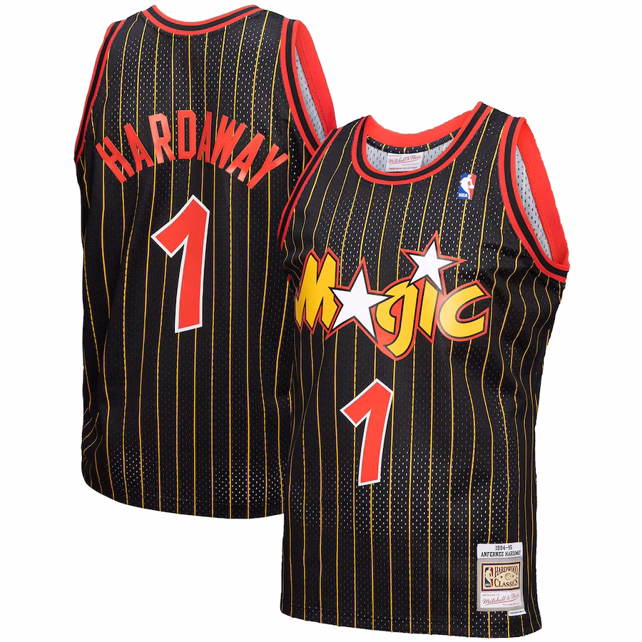 Men's Orlando Magic Penny Hardaway Mitchell & Ness Black 1994-95 Hardwood Classics Reload 3.0 Swingman Jersey