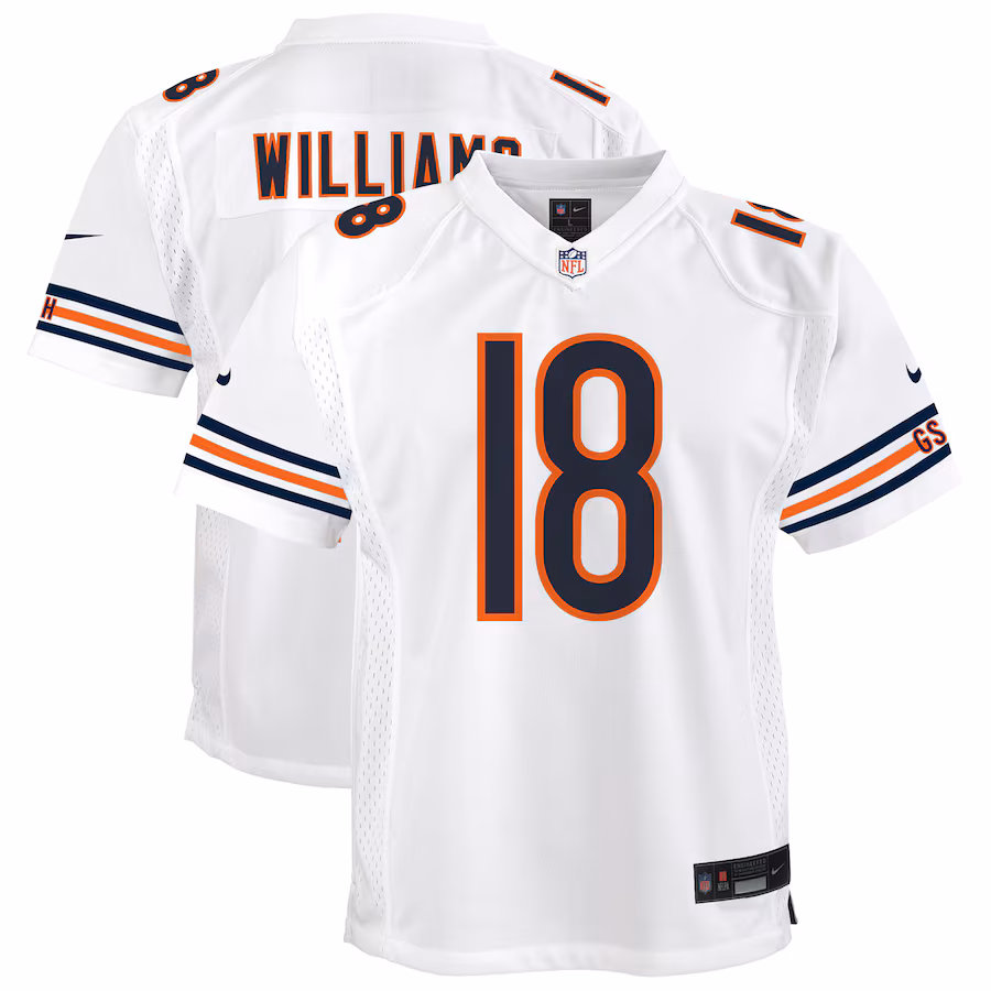Youth Chicago Bears Caleb Williams Nike White White Game Jersey