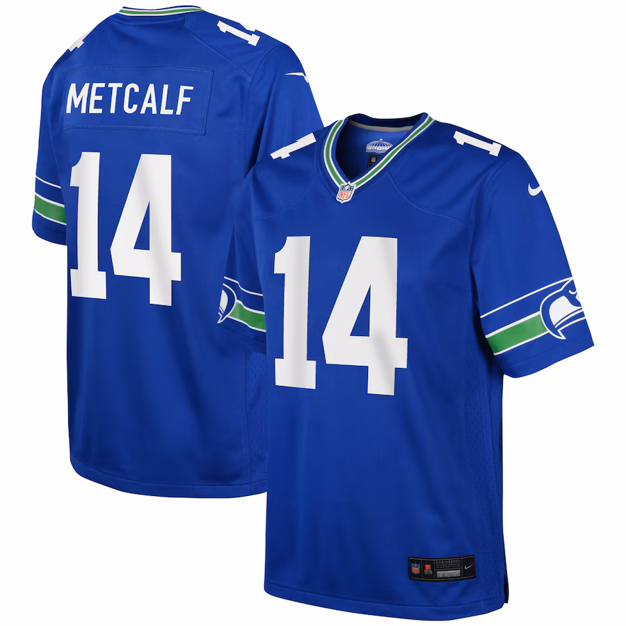 Preschool Seattle Seahawks DK Metcalf Nike Royal Game Jersey