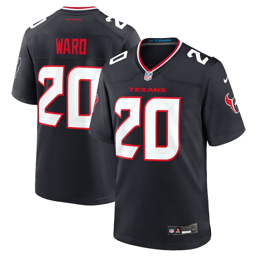 Men's Houston Texans Jimmie Ward Nike Navy Team Game Jersey