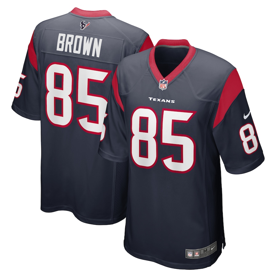 Men's Houston Texans Noah Brown Nike Navy Game Jersey