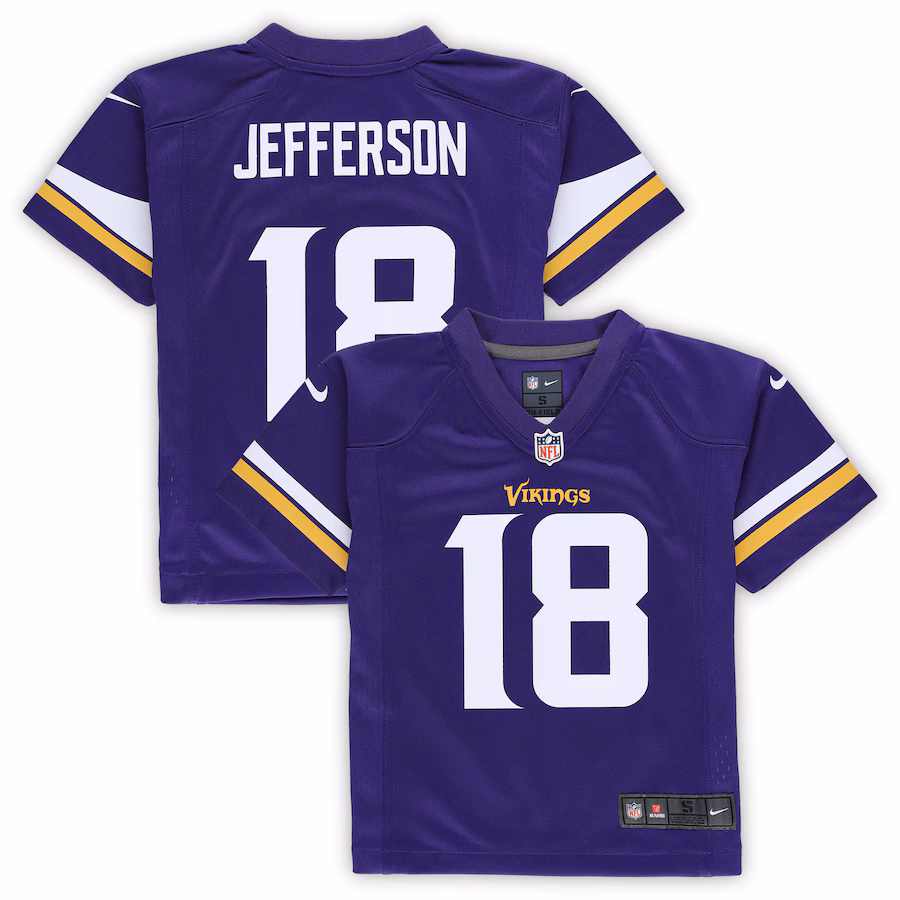Preschool Minnesota Vikings Justin Jefferson Nike Purple Game Jersey