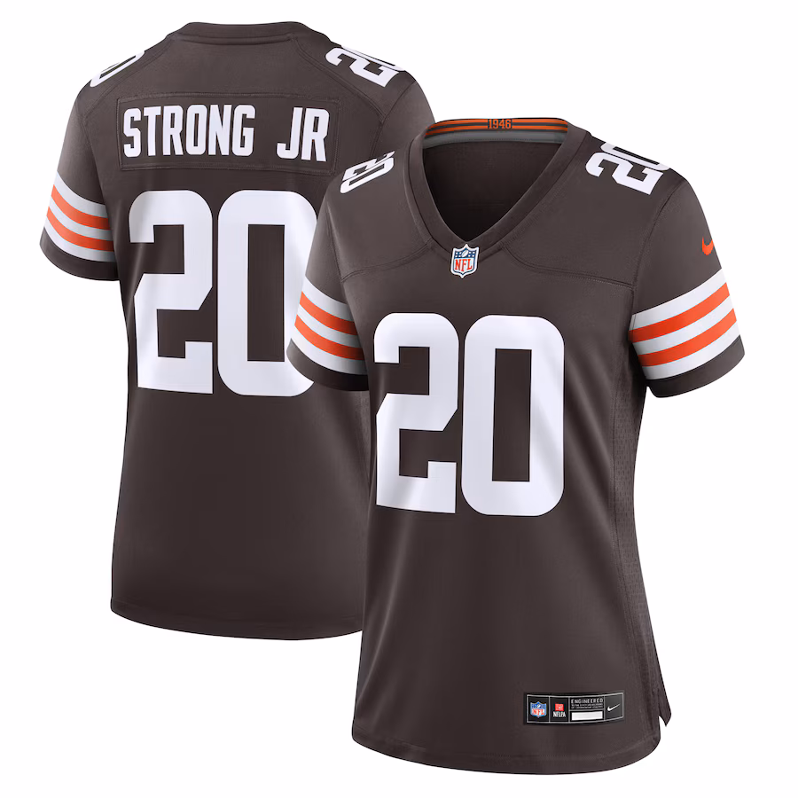 Women's Cleveland Browns Pierre Strong Jr. Nike Brown Game Jersey