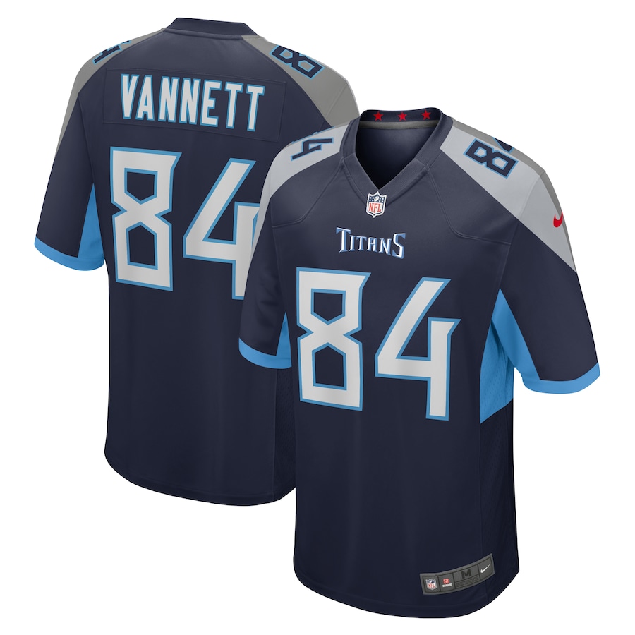 Men's Tennessee Titans Nick Vannett Nike Navy Game Jersey