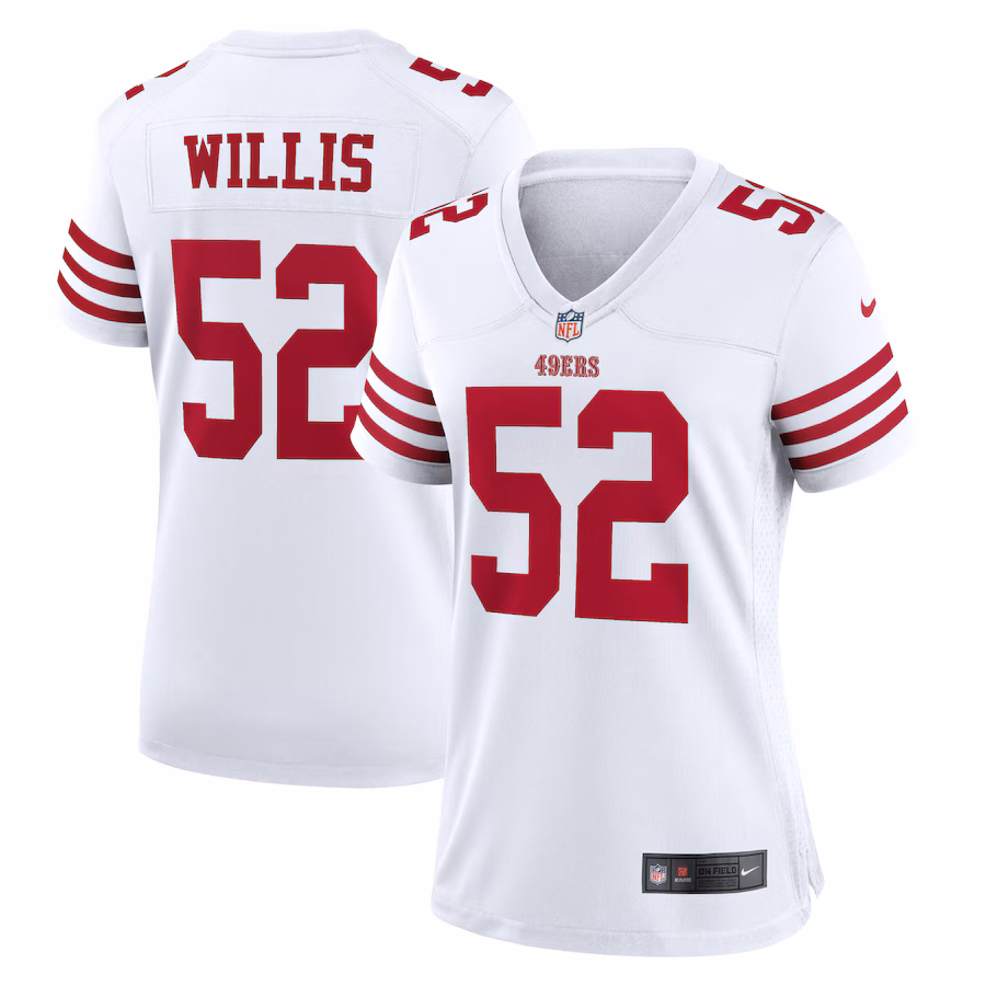 Women's San Francisco 49ers Patrick Willis Nike White Retired Player Game Jersey