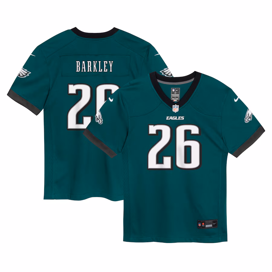 Toddler Philadelphia Eagles Saquon Barkley Nike Midnight Green Game Jersey