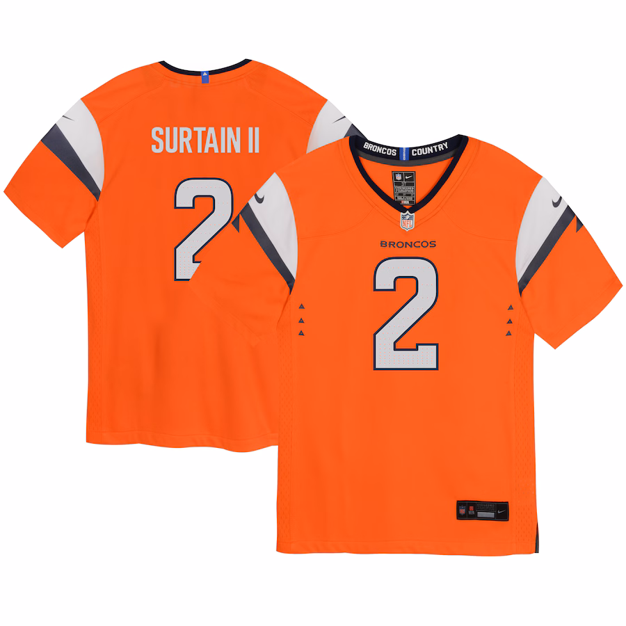 Toddler Denver Broncos Patrick Surtain II Nike Orange Mile High Collection Game Jersey