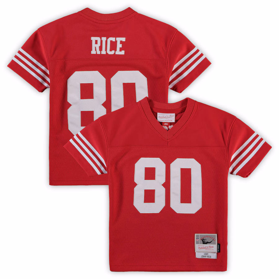 Preschool San Francisco 49ers Jerry Rice Mitchell & Ness Scarlet 1990 Retired Player Legacy Jersey