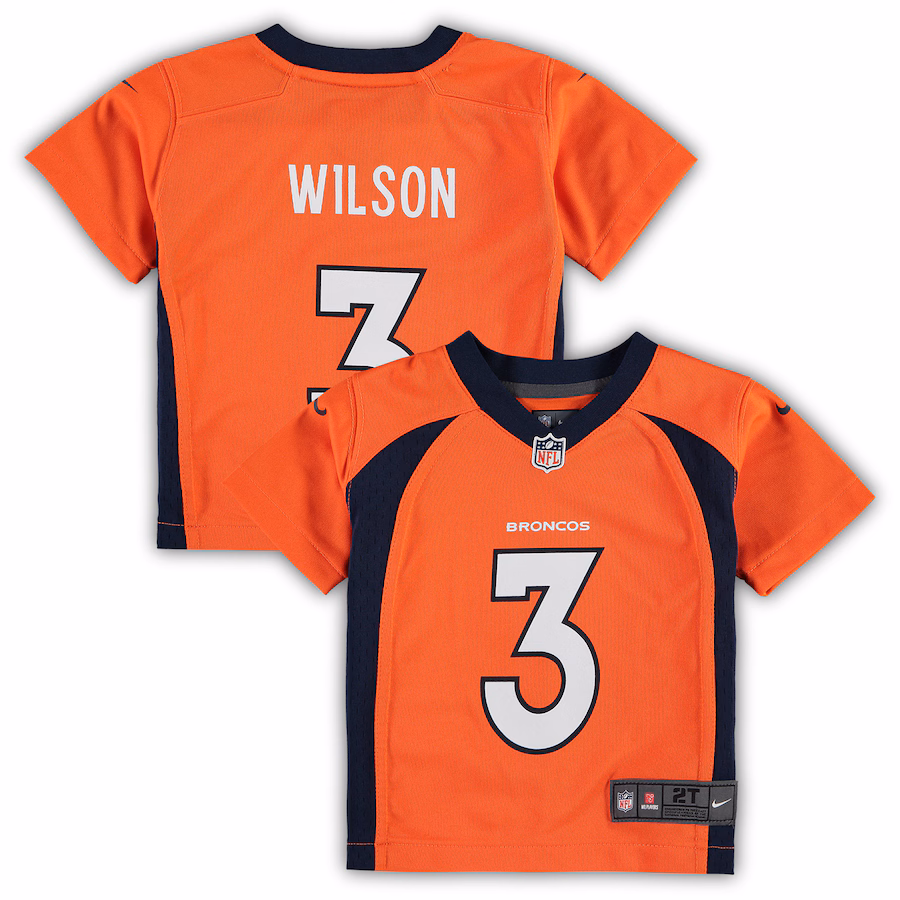 Toddler Denver Broncos Russell Wilson Nike Orange Game Jersey