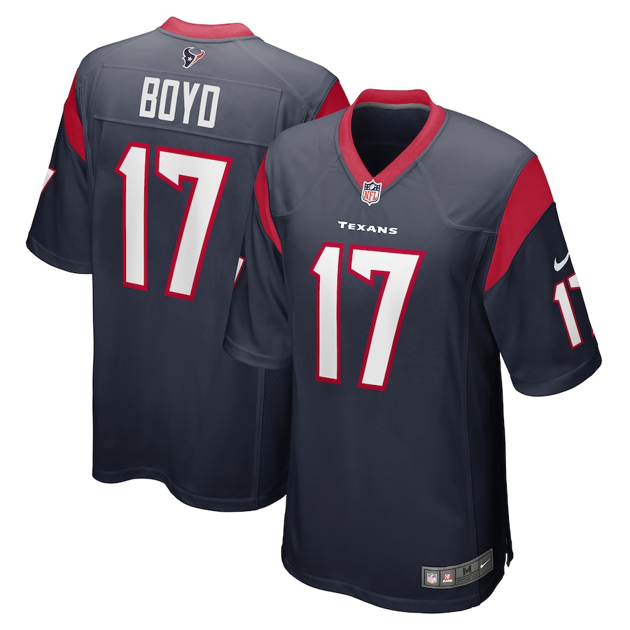 Men's Houston Texans Kris Boyd Nike Navy Game Jersey
