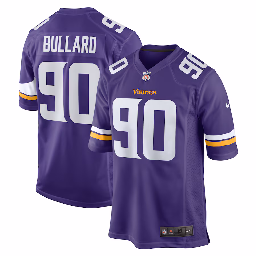 Men's Minnesota Vikings Jonathan Bullard Nike Purple Game Jersey