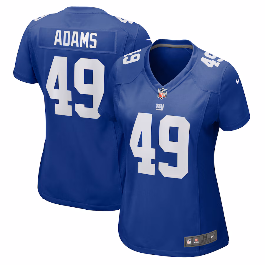 Women's New York Giants Matthew Adams Nike Royal Game Jersey