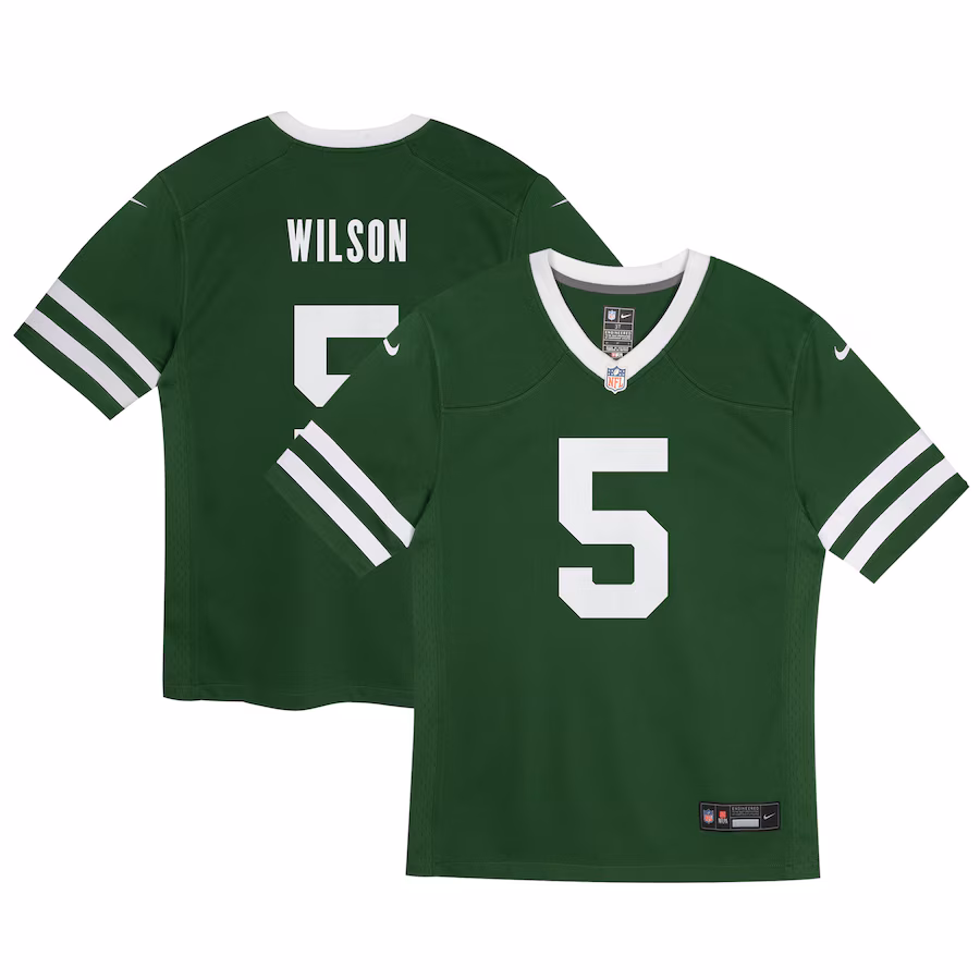 Toddler New York Jets Garrett Wilson Nike Legacy Green Game Jersey