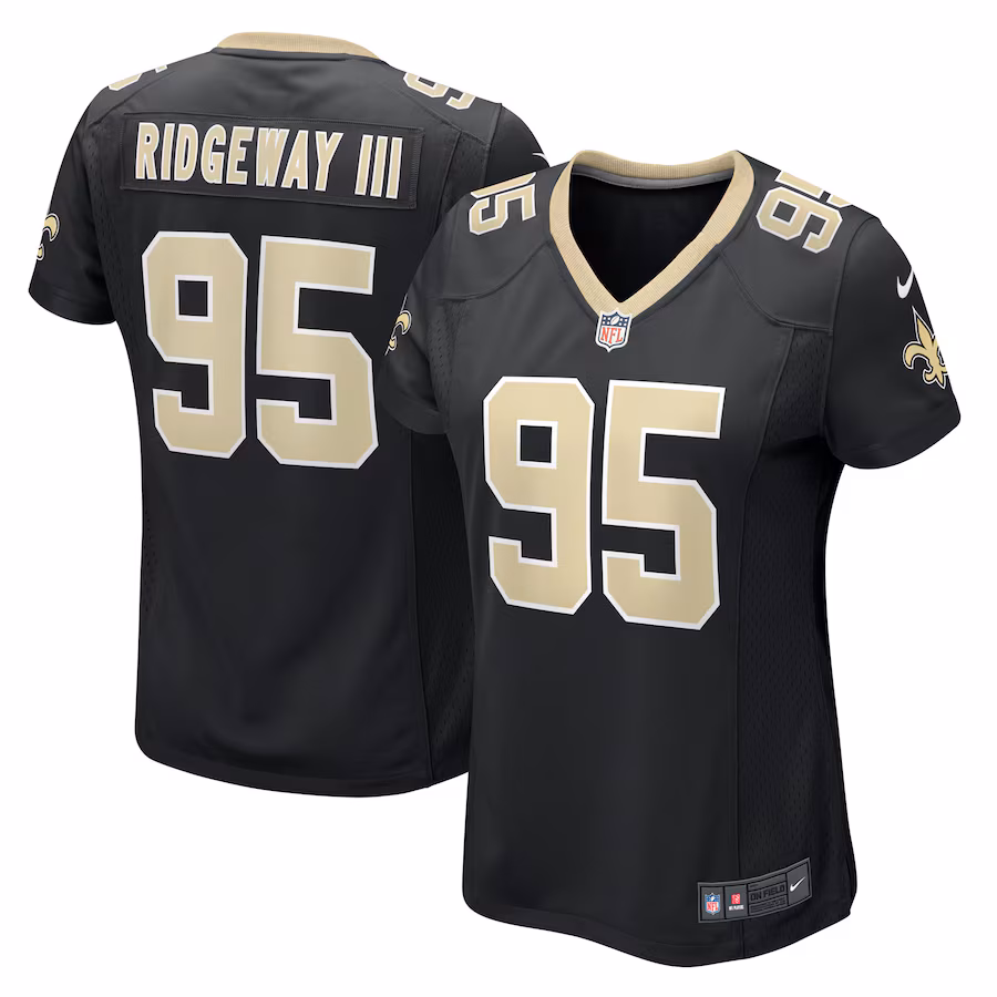 Women's New Orleans Saints John Ridgeway III Nike Black Game Jersey