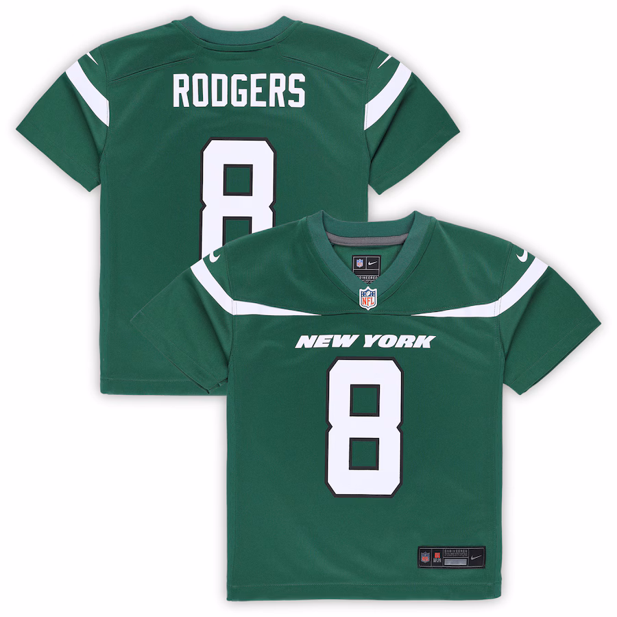 Toddler New York Jets Aaron Rodgers Nike Gotham Green Game Jersey