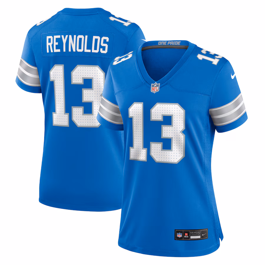 Women's Detroit Lions Craig Reynolds Nike Blue Team Game Jersey