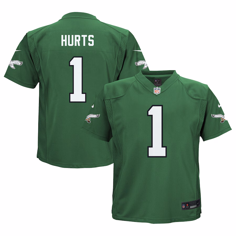 Preschool Philadelphia Eagles Jalen Hurts Nike Kelly Green Game Jersey