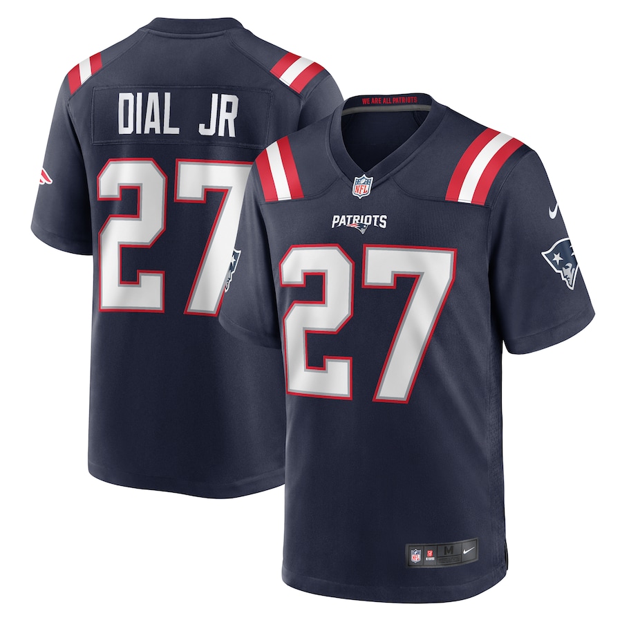 Men's New England Patriots Marcellas Dial Jr. Nike Navy Game Jersey