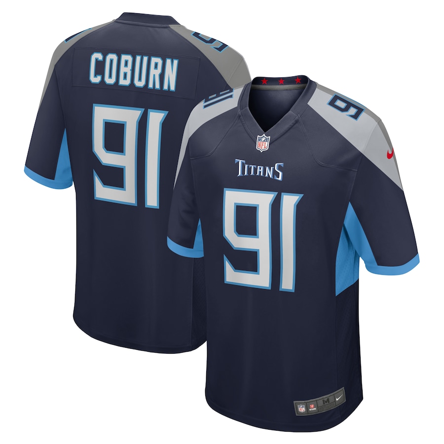 Men's Tennessee Titans Keondre Coburn Nike Navy Game Jersey