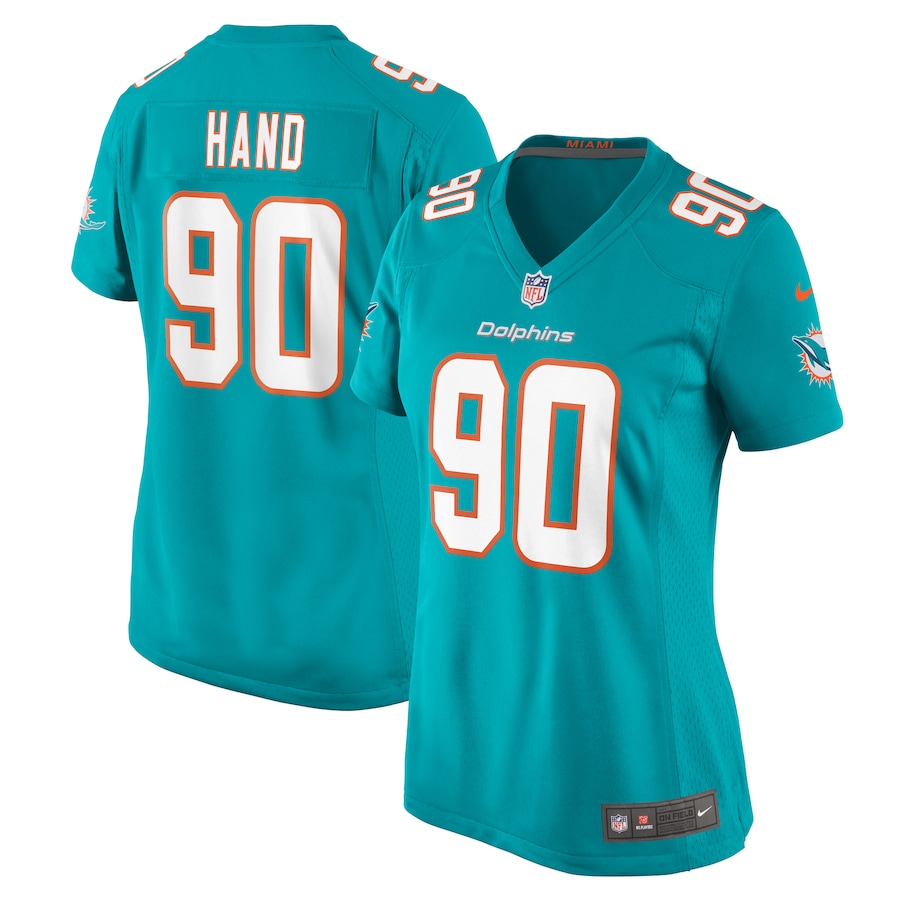 Women's Miami Dolphins Da'Shawn Hand Nike Aqua Game Jersey