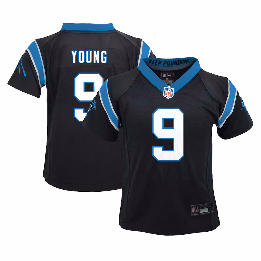 Toddler Carolina Panthers Bryce Young Nike Black Game Jersey