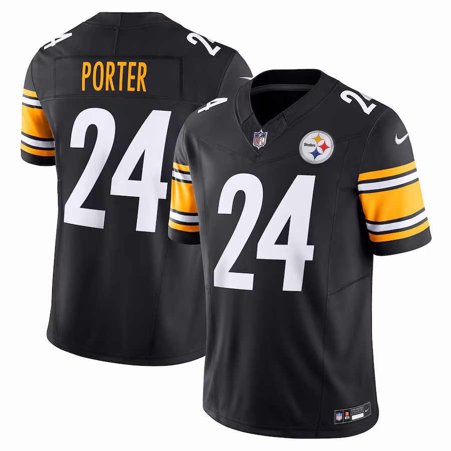 Men's Pittsburgh Steelers Joey Porter Jr. Nike Black Vapor F.U.S.E. Limited Jersey