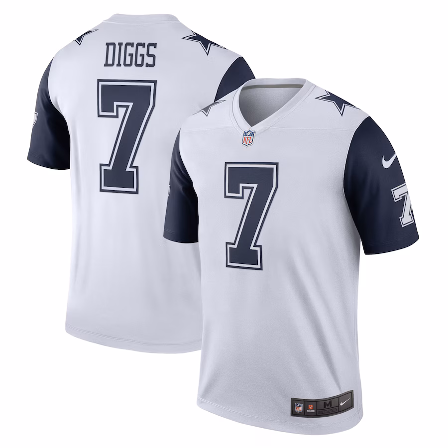 Men's Dallas Cowboys Trevon Diggs Nike White Alternate Legend Player Performance Top