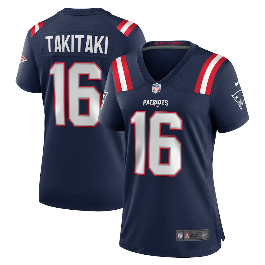 Women's New England Patriots Sione Takitaki Nike Navy Game Jersey