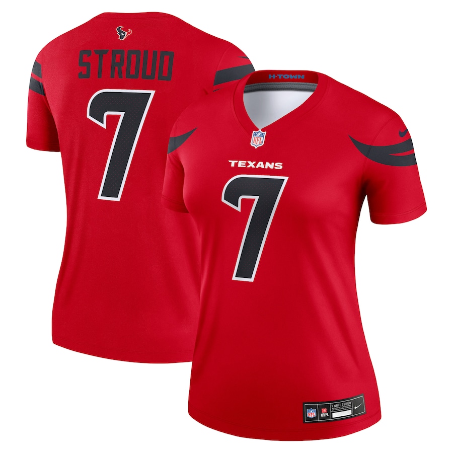 Women's Houston Texans C.J. Stroud Nike Red Alternate Legend Player Performance Top