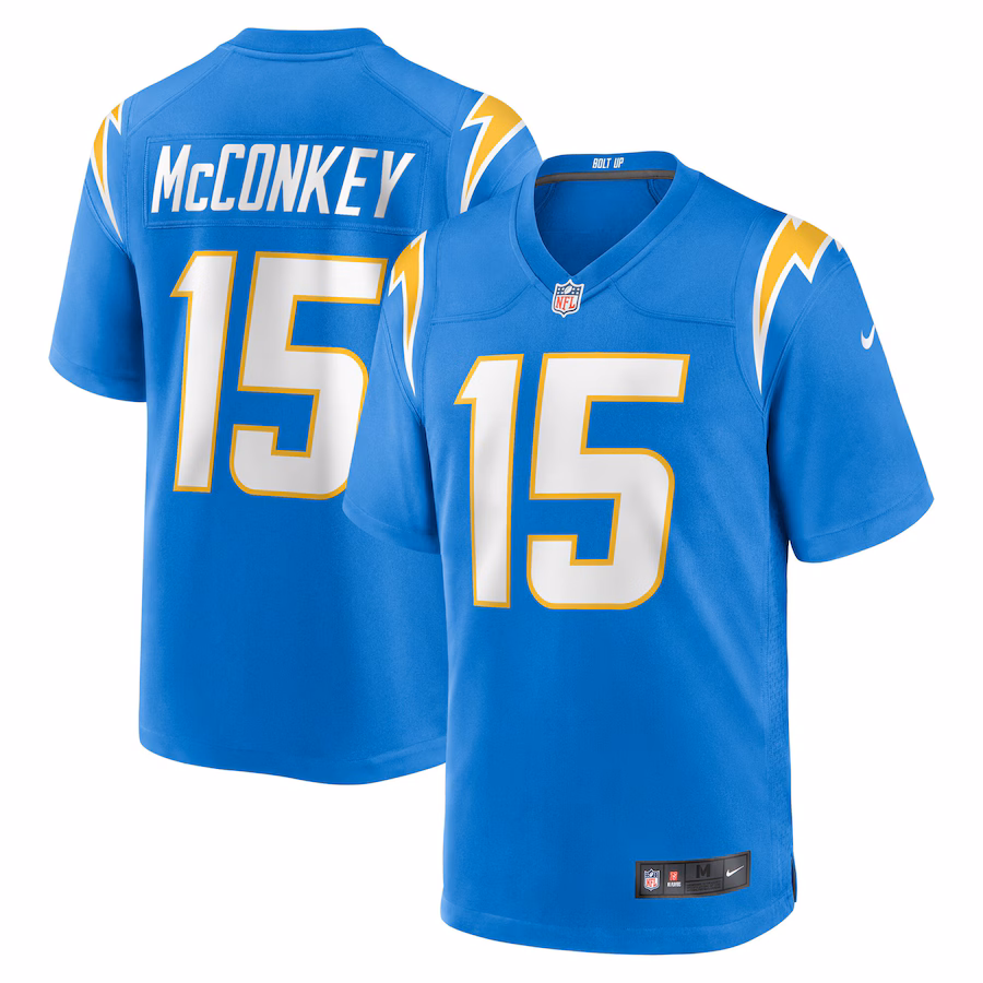 Youth Los Angeles Chargers Ladd McConkey Nike Powder Blue Team Game Jersey