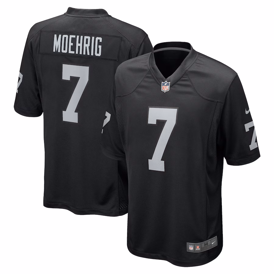 Men's Las Vegas Raiders Tre'von Moehrig Nike Black Team Game Jersey