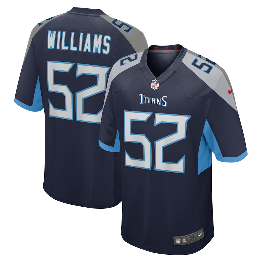 Men's Tennessee Titans James Williams Nike Navy Game Jersey