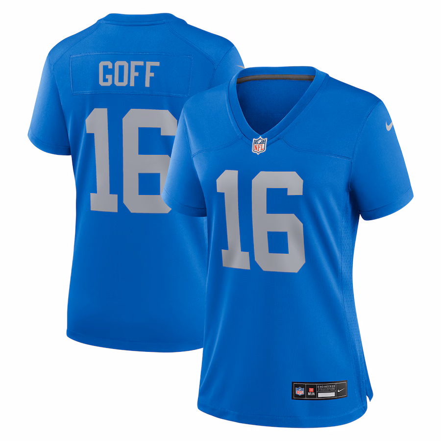 Women's Detroit Lions Jared Goff Nike Blue Alternate Game Jersey