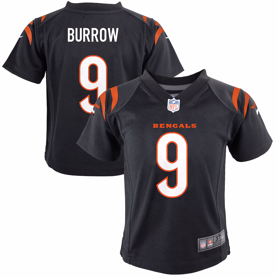 Preschool Cincinnati Bengals Joe Burrow Nike Black Game Jersey