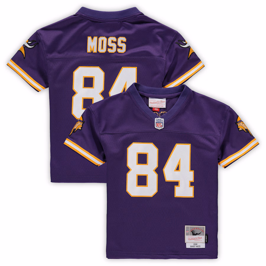 Preschool Minnesota Vikings Randy Moss Mitchell & Ness Purple 1998 Retired Legacy Jersey